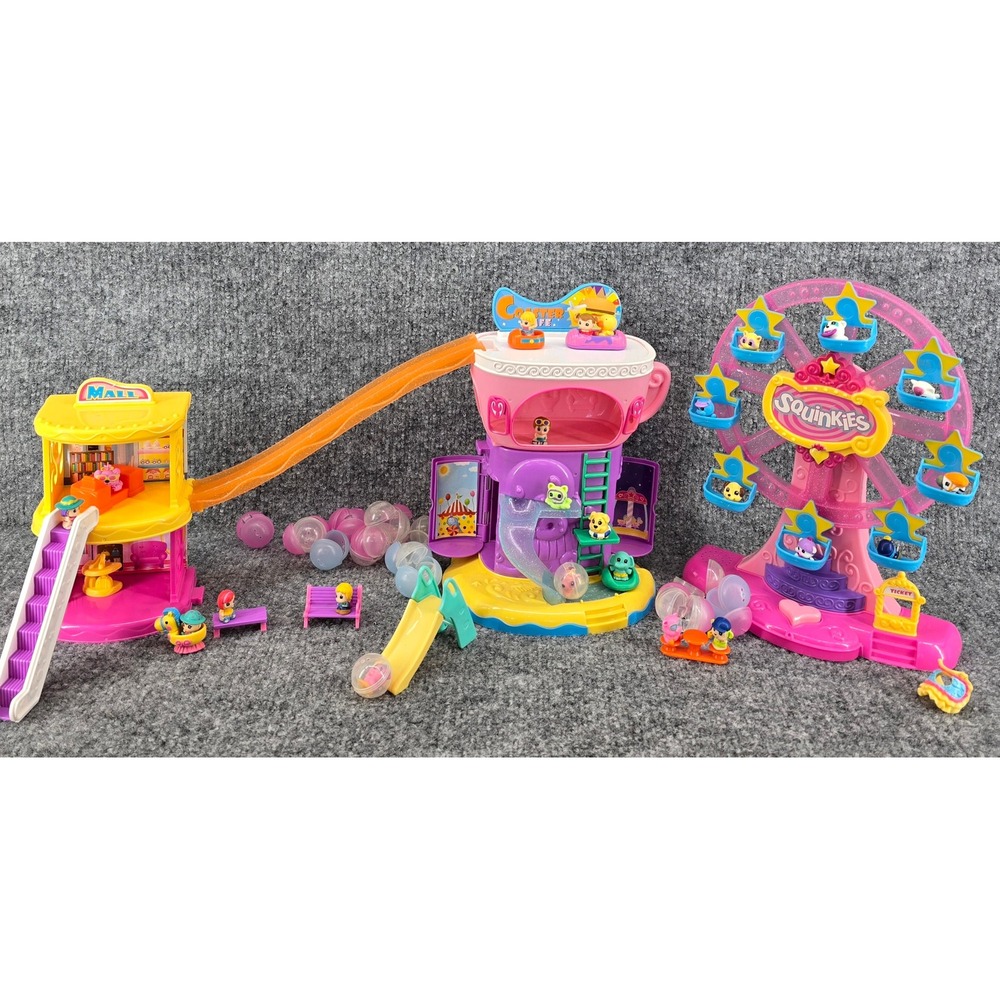 Squinkies Adventure Mall Surprize Playset 2011 24 Figures Accessories Blip Works
